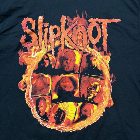 Slipknot We Are Not Your Type Flames Rock T-Shirt Size Medium - Picture 2 of 4